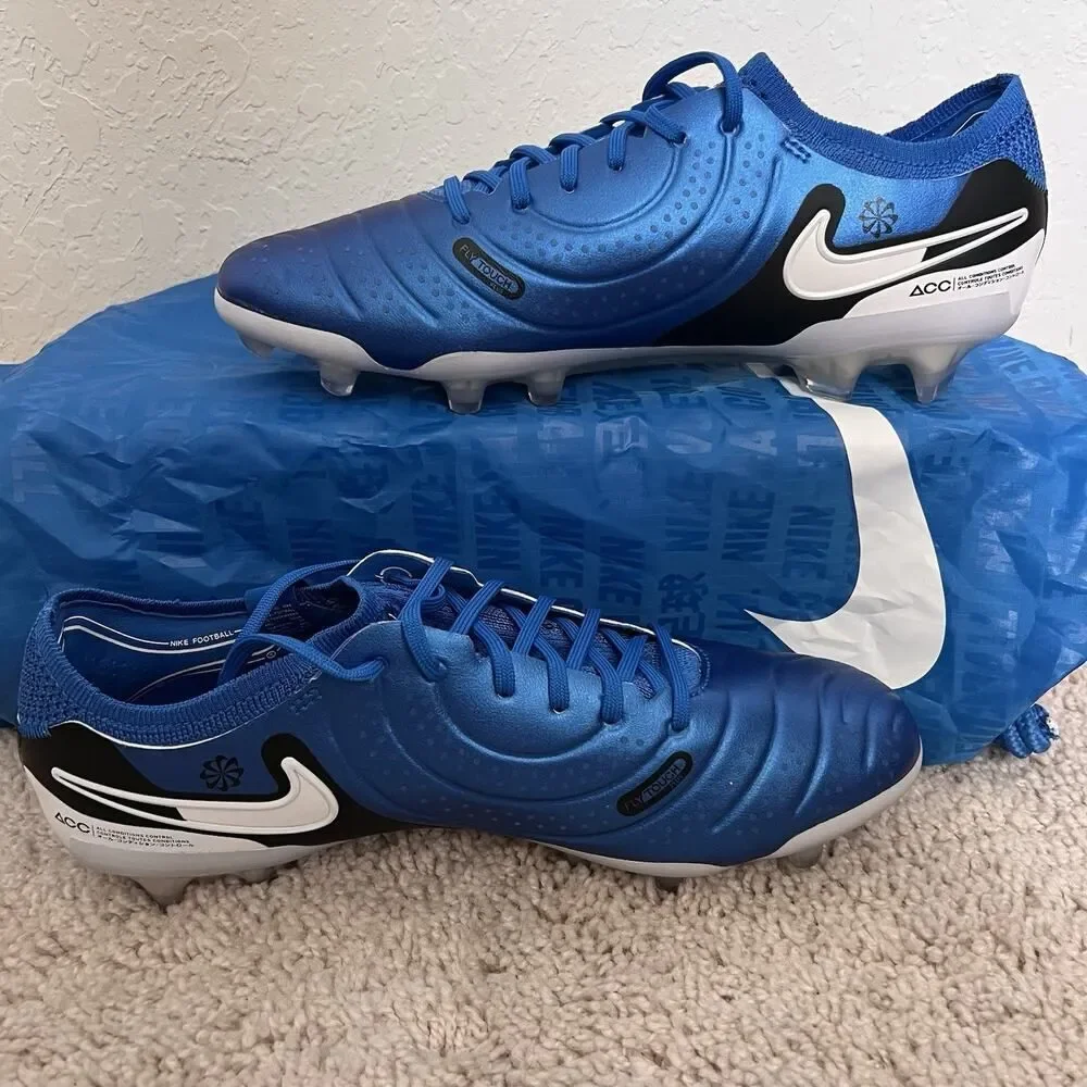 Nike Tiempo Legend 10 Elite FG Soar Blue White DV4328-400 Size 8 with bag New